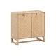 preview thumbnail 61 of 85, Nathan James Enloe Rustic Doors Metal Base Free Standing Modern Storage Cabinet for Entryway