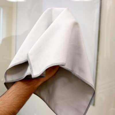Arkwright 12-Piece Microfiber Suede Window Cleaning Cloths - 16x16