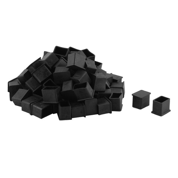 Home PVC Rectangle Anti Scratch Table Chair Furniture Foot Cover 29 x 20mm 80pcs