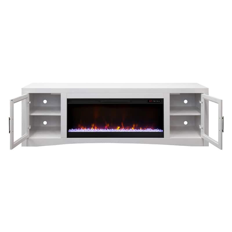 Bridgevine Home Heritage 82 inch Fireplace TV Stand, for TVs up to 90 inches