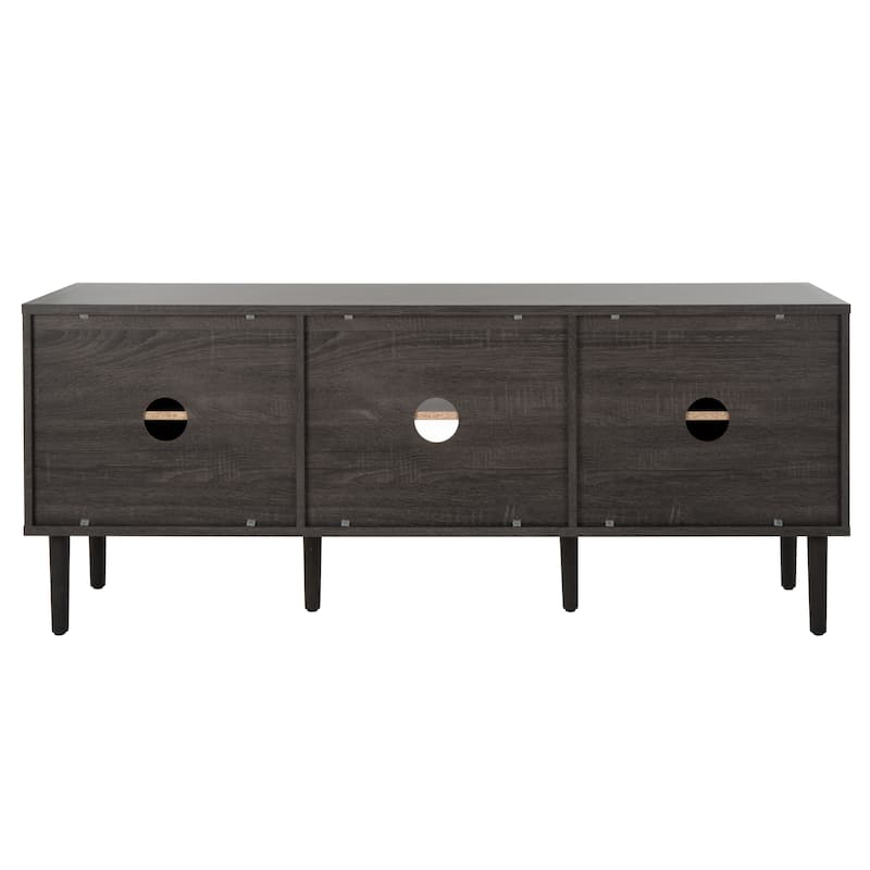 SAFAVIEH Krystina 2 Door 2-Shelf Media Stand - 59" W x 15" D x 24" H - 59Wx15Dx24H