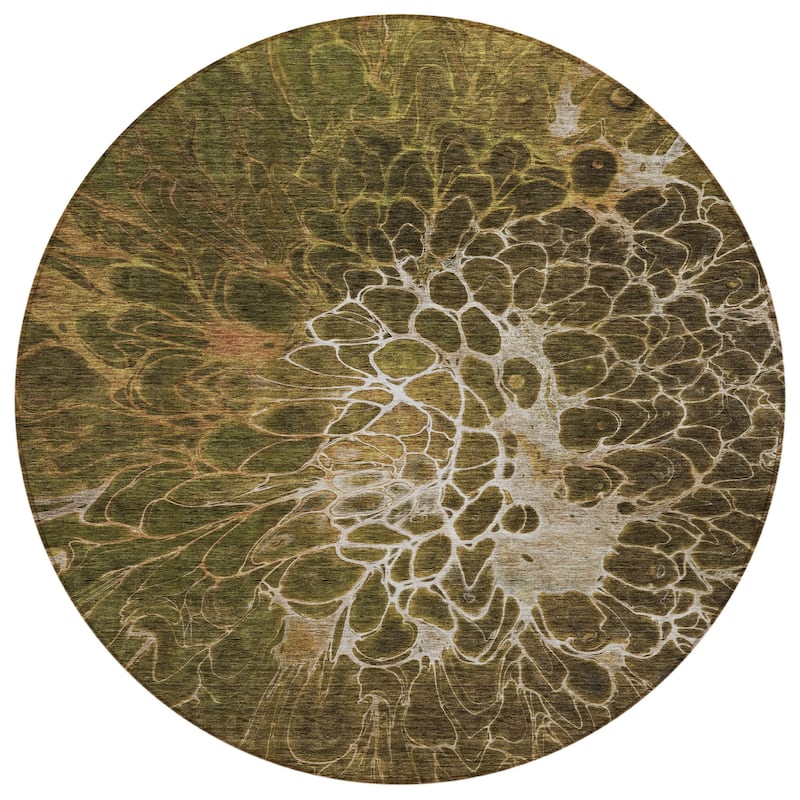 HomeRoots Abstract Transitional Rectangle Outdoor Rug