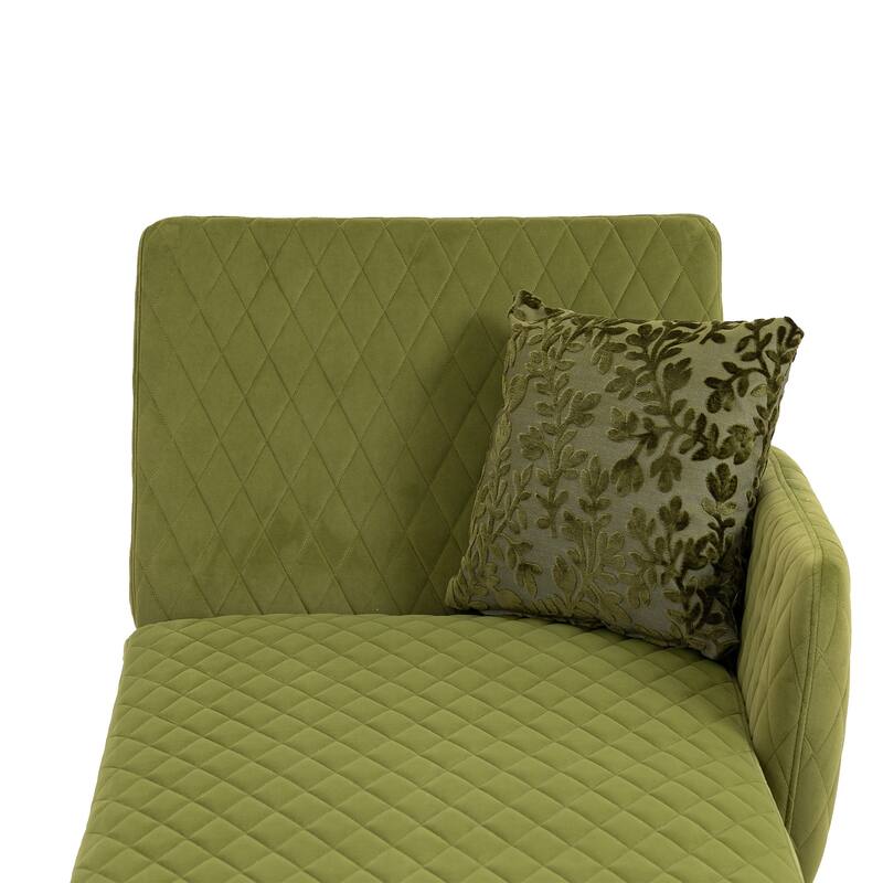 COOLMORE Velvet Sofa Loveseat Sofa with metal feet