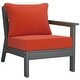 preview thumbnail 3 of 5, Birchwood All Weather HDPE Outdoor Patio Deep Seating Gray Loveseat (2-Piece)