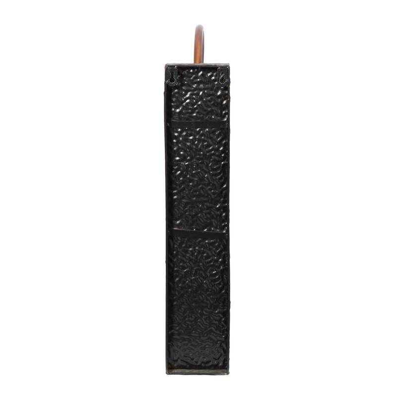 Metal Single Candle Wall Sconce - Bronze - Roche River Decor - 12"W x 13"L x 25"H