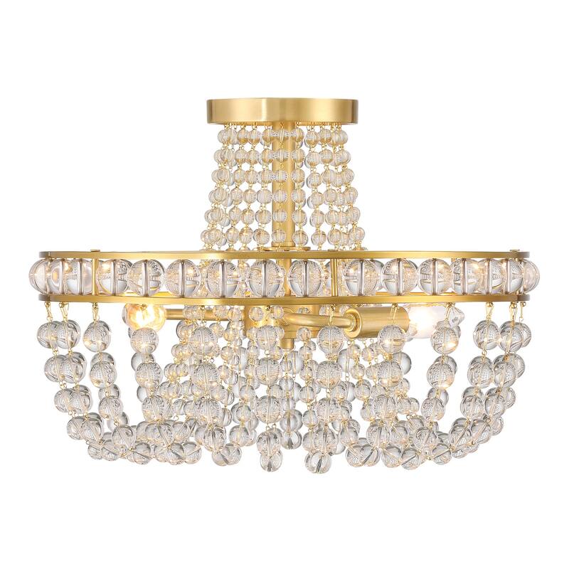 Crystorama Lighting Group SEV-1800 Seville 3 Light 17" Wide Semi-Flush