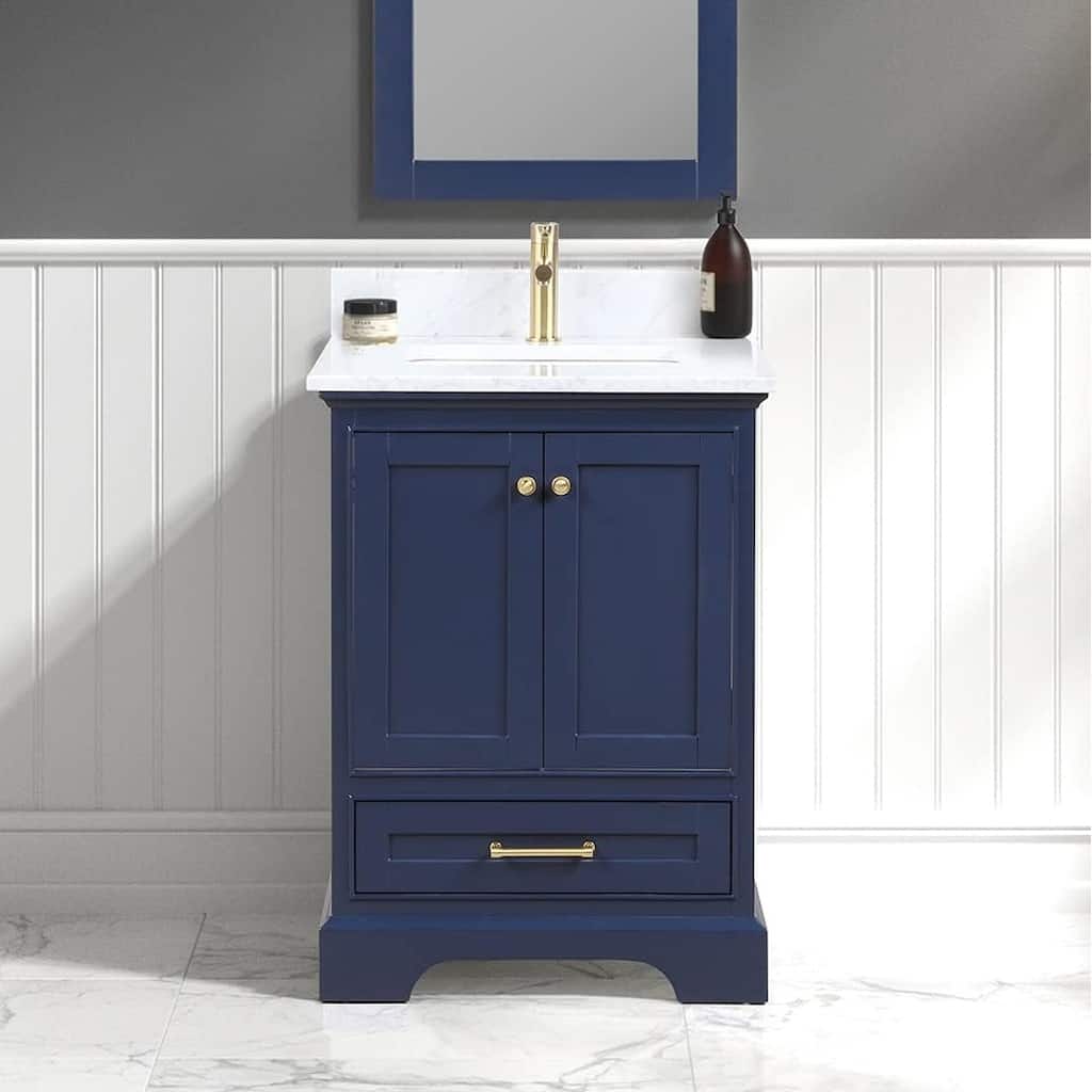 Blossom Copenhagen 24" Solid Wood Bathroom Vanity w/ Marble Top & Sink