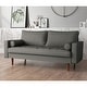 preview thumbnail 11 of 19, US Pride Faux Leather Mid-century Modern Sofa