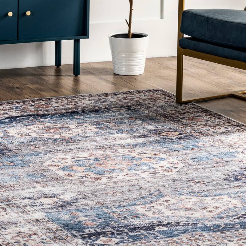 Nuloom Drina SpinClean Distressed Machine Washable Area Rug