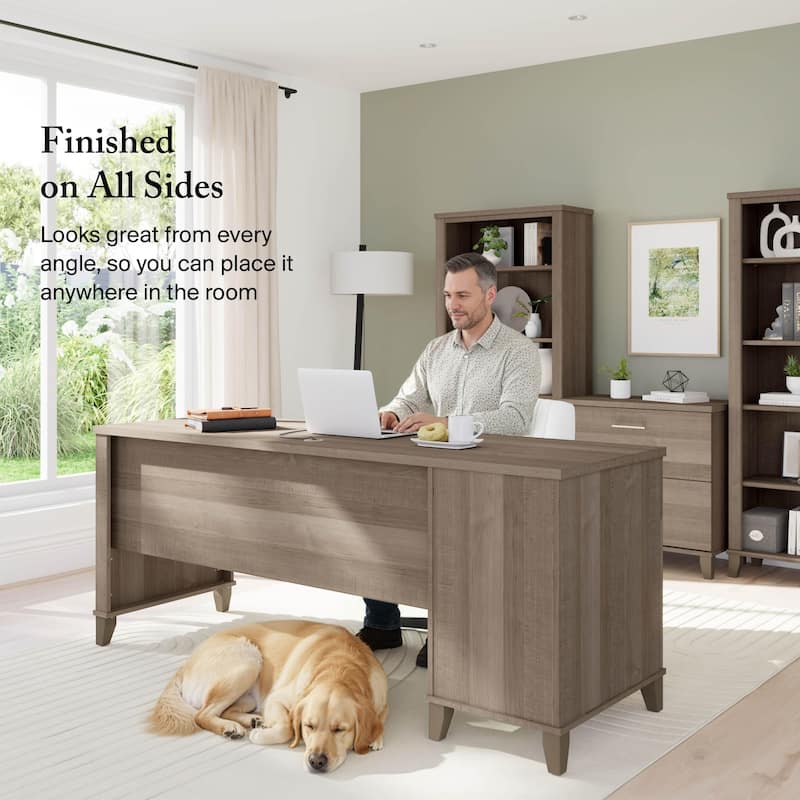 Bush Furniture Somerset 72W Office Desk with Storage Drawers