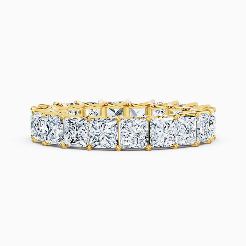 Auriya 14k Gold Princess Lab Grown Diamond Eternity Band 2.60 - 11.25 ct. tw. (F-G, VS) - 5.00 ct. wt. - 4 - Yellow