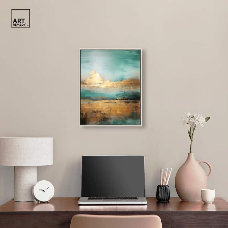 Cloudscape in Gold II Canvas by Art Remedy