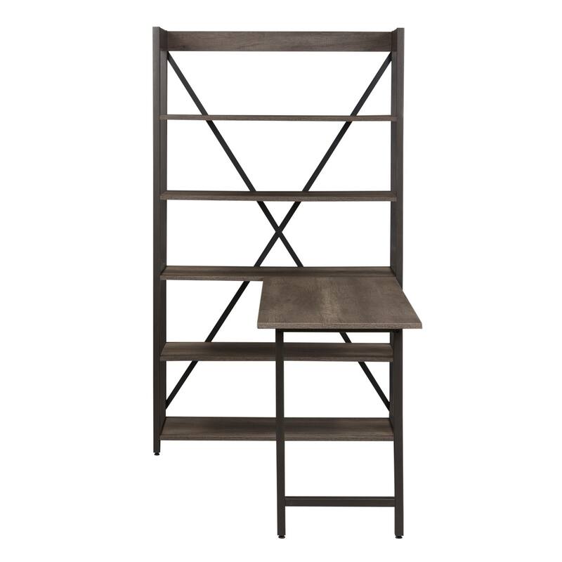 Tanners Creek Greystone Desk and Bookcase Set for Home Office
