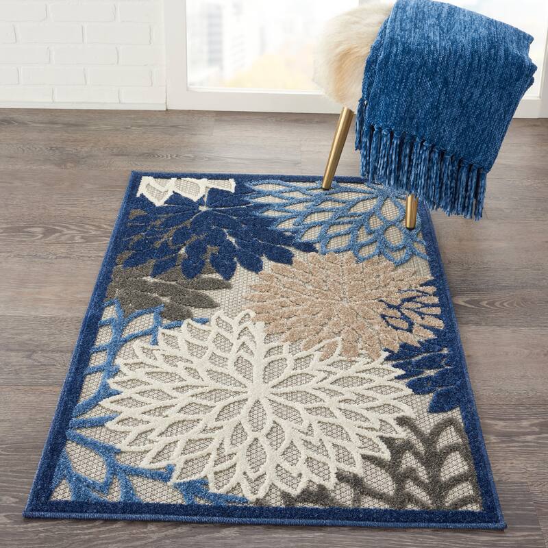 Nourison Aloha Floral Modern, Indoor/Outdoor Area Rug