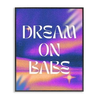 Stupell Dream On Babe Purple Framed Giclee Art Design By House of Lulu ...