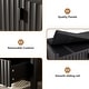 preview thumbnail 12 of 12, Fluted Shoe Storage Bench with Drawers and Cushioned Seat, 47.2 Inch Entryway Bench for Bedroom Living Room Hallway