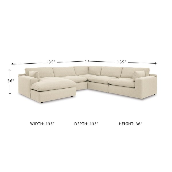 Signature Design by Ashley Elyza Ivory 5-Piece Sectional with
