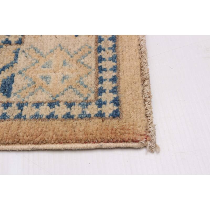 ECARPETGALLERY Hand-knotted Finest Ghazni Tan Wool Rug - 2'9 x 9'10