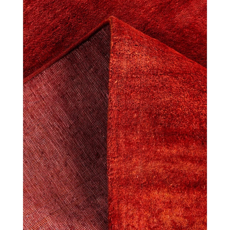 Contemporary Overdyed Wool Hand Knotted Runner - 2' 9" x 17' 10"
