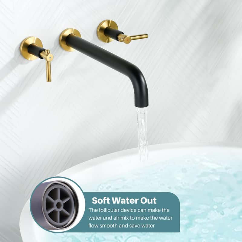 WOWOW Stainless Steel Wall-Mounted 12-Inch Bathtub Filler