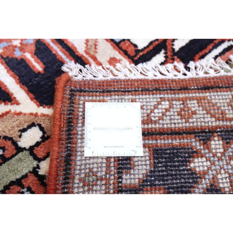 ECARPETGALLERY Hand-knotted Serapi Heritage Dark Copper Wool Rug - 8'11 x 11'8