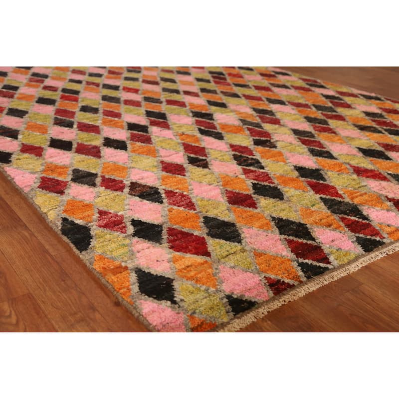 Trellis Moroccan Oriental Area Rug Handmade Tribal Wool Carpet - 5'9" x 7'9" - 5'9" x 7'9" - Multi-Color