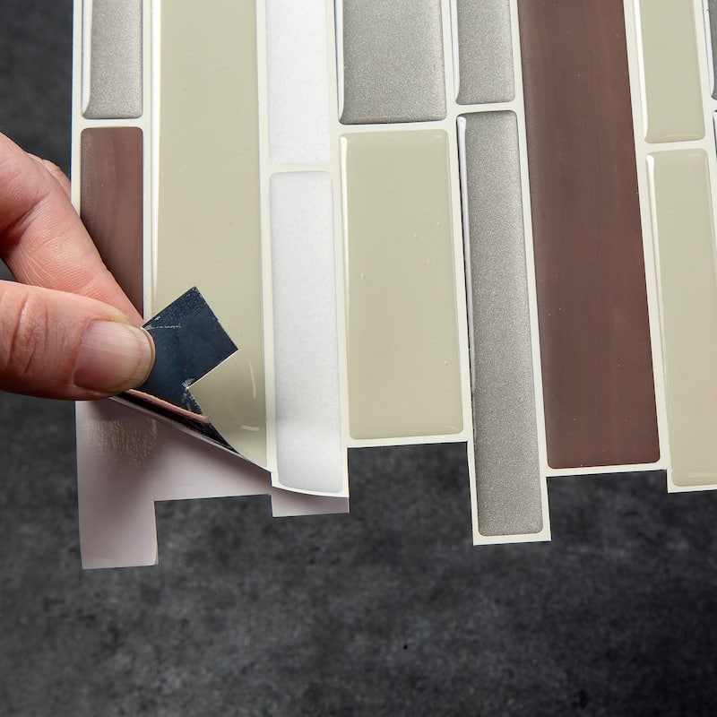 Tack Tile Peel & Stick Vinyl Backsplash (pack of 3) - Overstock - 21930782