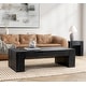 preview thumbnail 13 of 22, Classic Home Bristol Cracked Oak Coffee Table Black