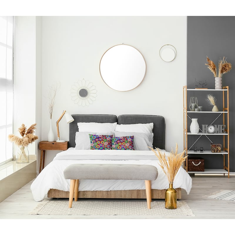 Modern Leaf Pile Accent Pillow