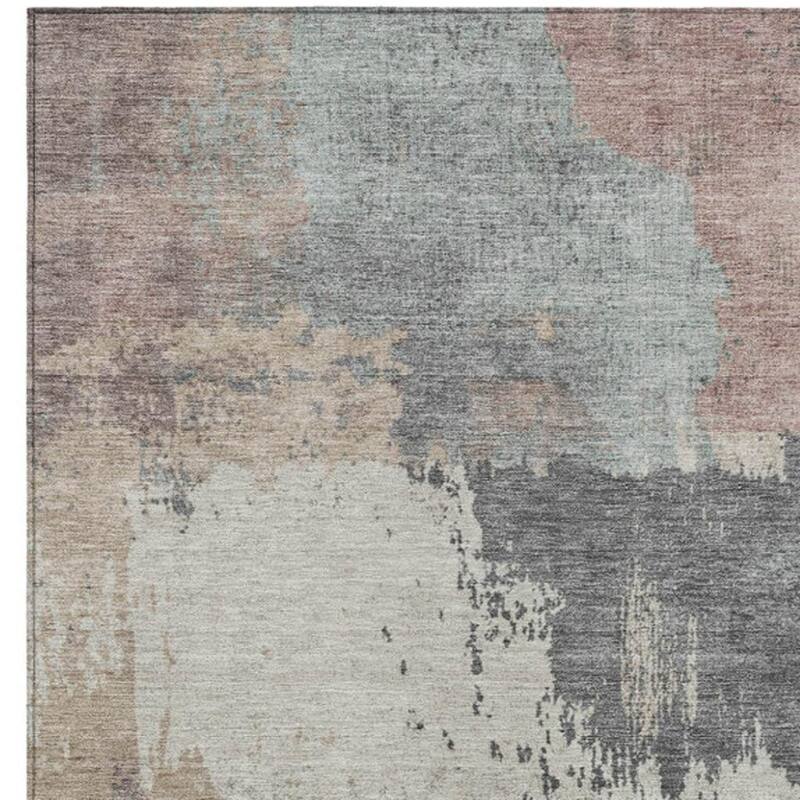HomeRoots Abstract Transitional Rectangle Outdoor Rug