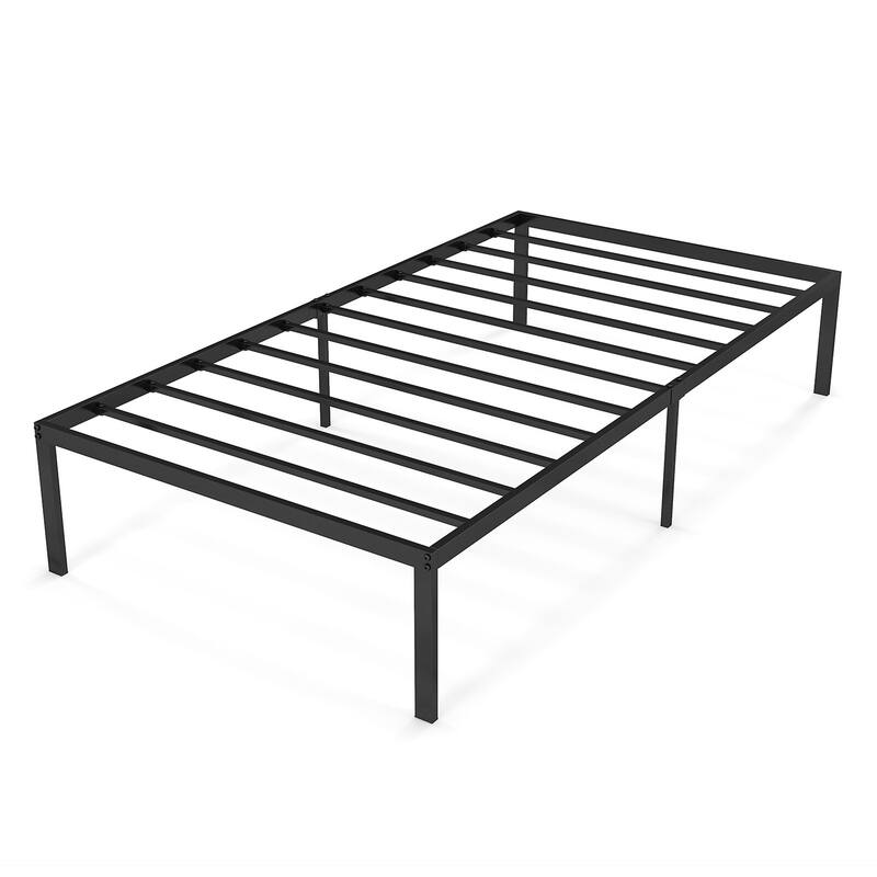 Costway Twin Size Bed Frame 14" Metal Platform Bed Base with Under Bed