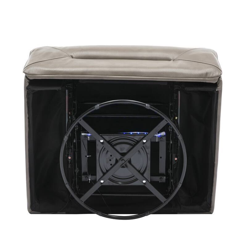 360° Swivel and Rocking Home Theater Recliner Manual Recliner Chair with a LED Light Strip for Living Room,Bedroom, Black