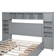 preview thumbnail 44 of 46, Queen Size Wooden Bed w/ All-in-One Storage Cabinet, Sockets & 4 Drawers
