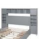 preview thumbnail 28 of 46, Versatility Queen Size Platform Bed with All-in-One Cabinet, Wooden BedFrame w/ Sockets, Shelf & 4 Drawers for Kids/Teens/Adults