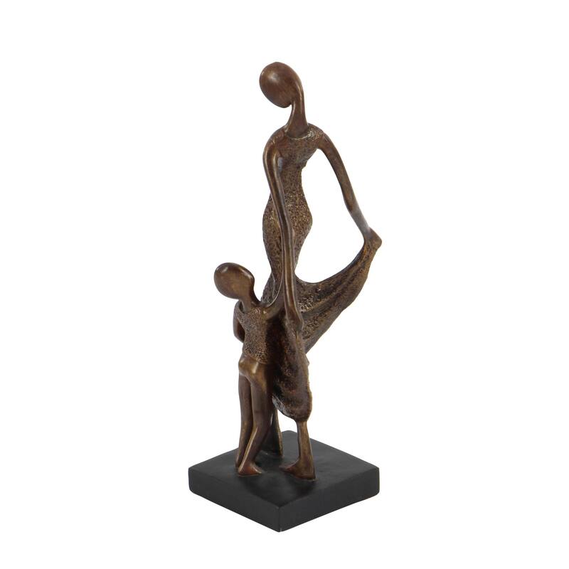 Polystone Family Decorative Sculpture - Bronze - Roche River Decor
