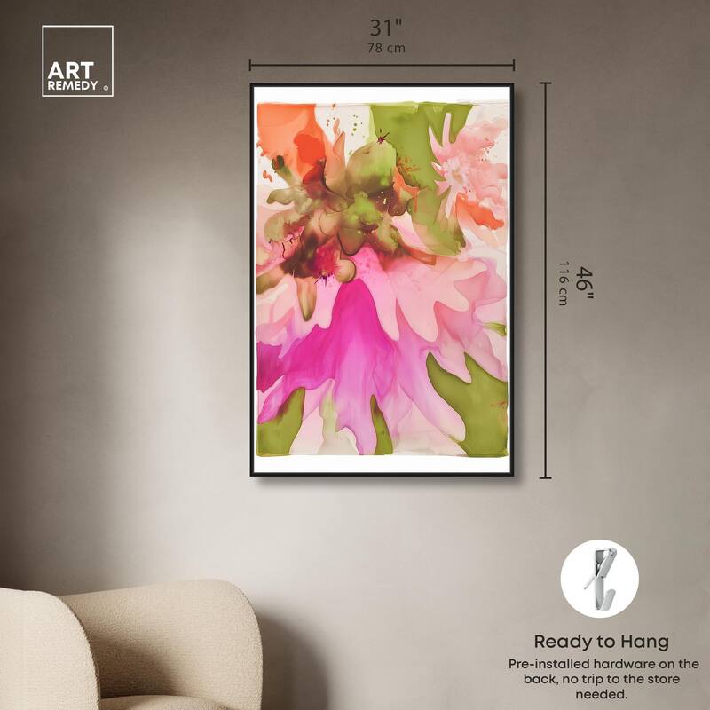 Vibrant Fluidity Floral I Canvas by Art Remedy