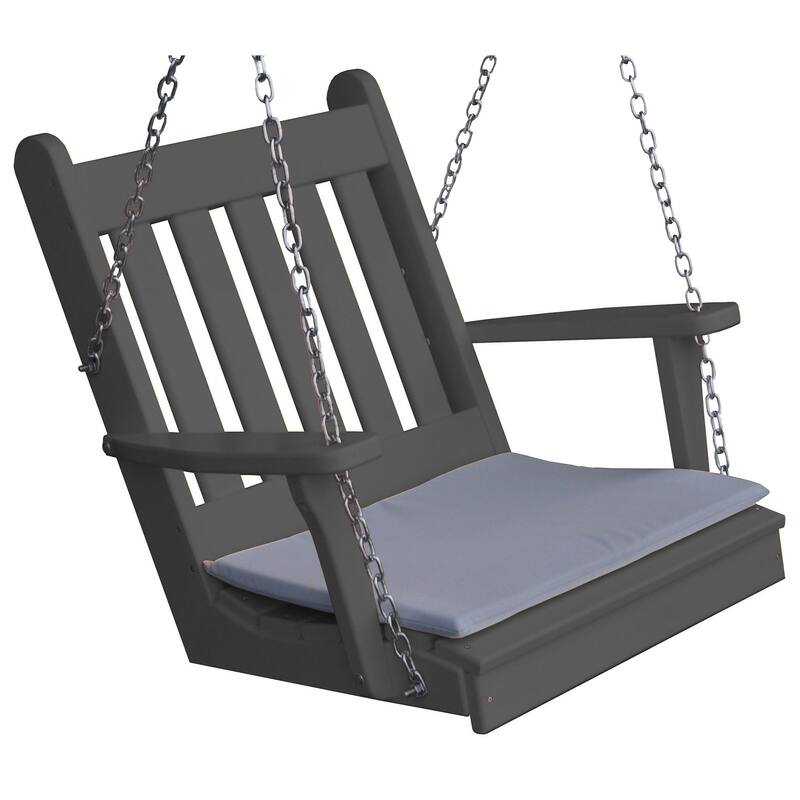 Poly Traditional English Chair Swing - Dark Gray