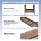 preview thumbnail 86 of 94, 6-Piece HDPE Outdoor Dining Table Sets with Umbrella Hole - 1-Table 4-Chairs-1-Bench