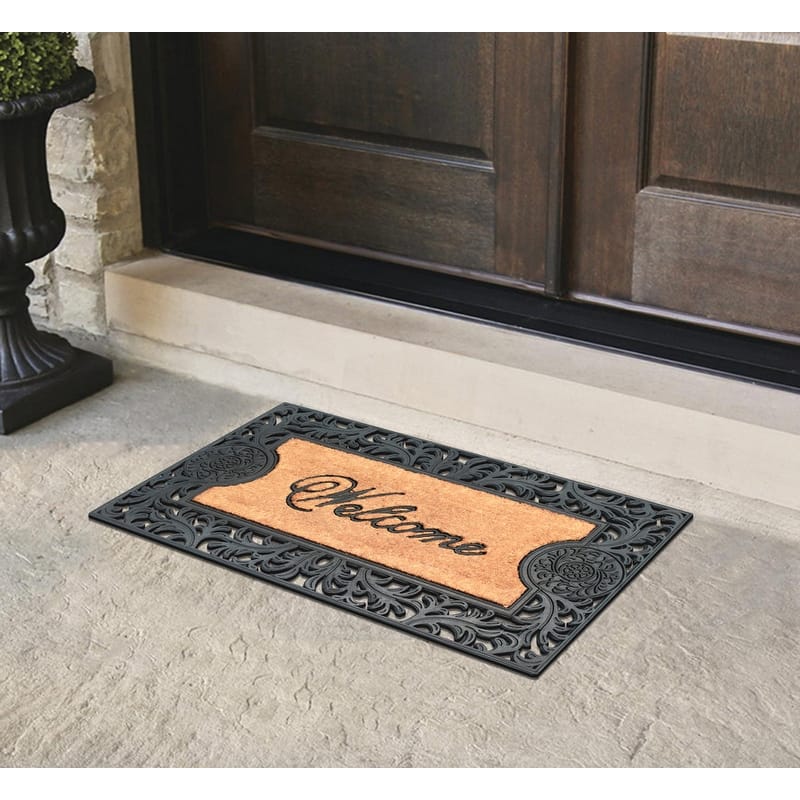 A1HC Natural Coir and Rubber doormat 23"X38"