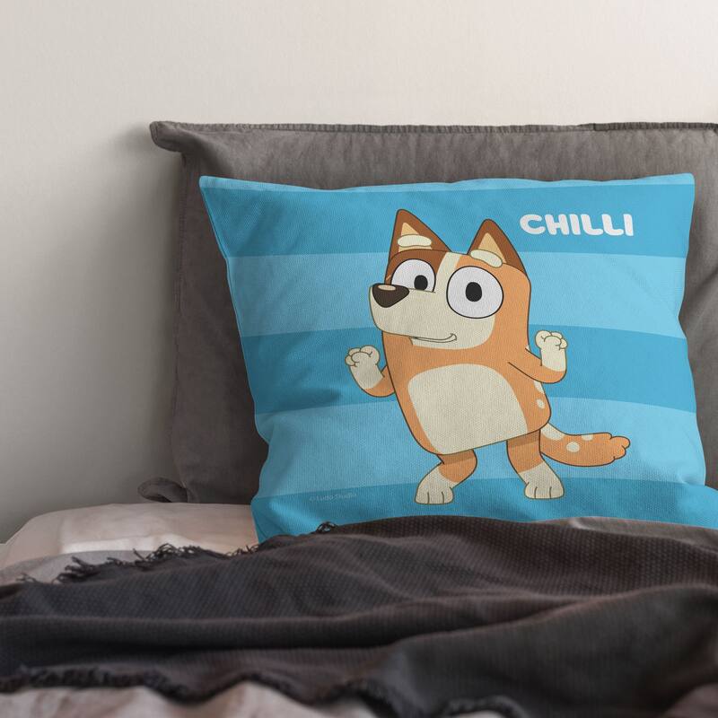 Bluey Roll Call Chilli 18 Inch Throw Pillow
