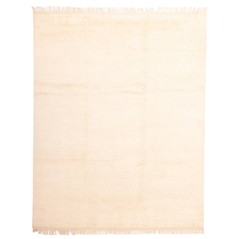 ECARPETGALLERY Hand-knotted Pak Finest Gabbeh Cream Wool Rug - 10'5 x 13'0