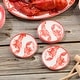 preview thumbnail 3 of 3, Certified International Beach House Lobster 8-Piece Melamine Canapé Plate & Dip Bowl Set - 6.00"L x 6.00"W x 0.25"H