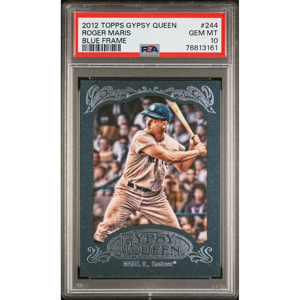 Roger Maris 2012 Topps Gypsy Queen Blue Frame Baseball Card #244 Graded PSA 10 - 8'6" x 11'6"