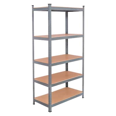 Costway Heavy Duty Steel 72'' Level Garage Shelf Metal Storage - 36"L×18" D×72" H