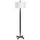 preview thumbnail 4 of 5, Tapered Base Table Lamp Floor Lamp with drum Shade - 67.25" - Black