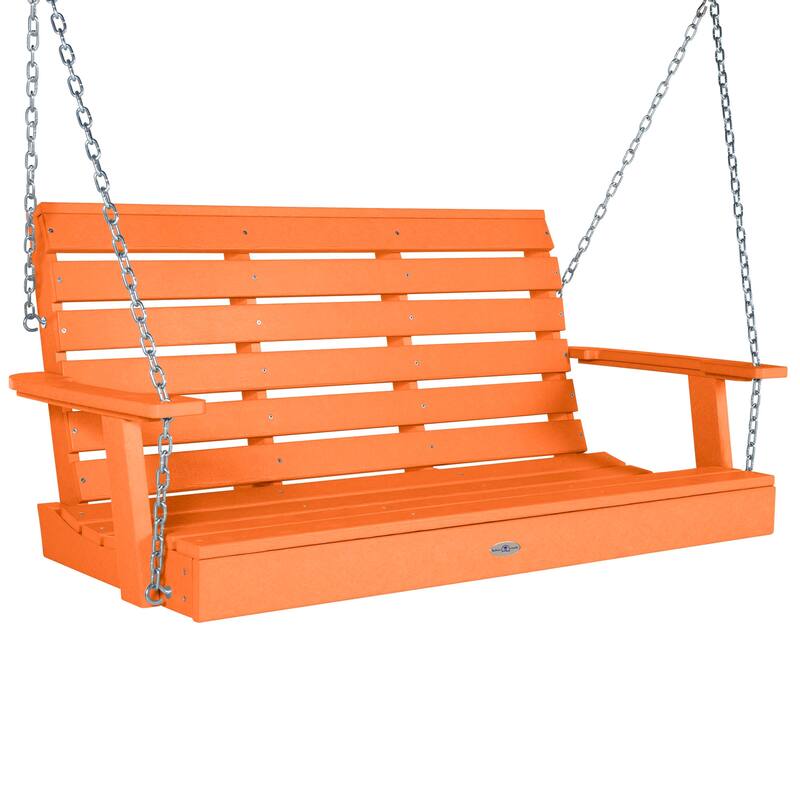 BAHIA VERDE OUTDOORS Riverside Porch Swing 4ft - Citrus Orange
