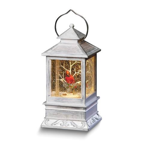 Curata Grey Brushed Finish Led Cardinal in Lantern