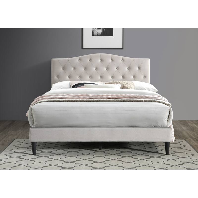 Grace by Ovis Upholstered Button-tufted Platform Bed Frame