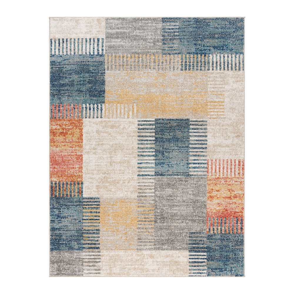 Gertmenian Winsor Modern Neutral Abstract Polypropylene Indoor Area Rug Collection