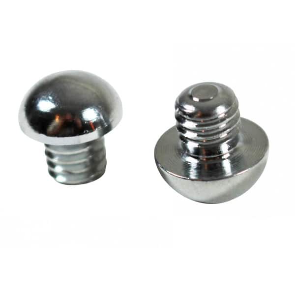 slide 2 of 2, Bright Chrome Plated Large Cabinet Door Hinge Finial Pair 3/16 in Finial with Button Tip Renovators Supply